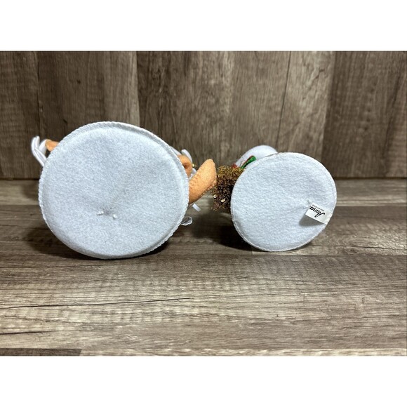 Annalee Angel Holding Star 7.5” And Snowman With Broom 5” Festive Snowman HTF - Picture 7 of 7